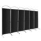 Extra Wide 6-Panel Folding Room Divider Privacy Screen with Metal Frame for Office or Bedroom